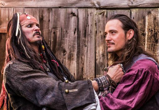captain jack sparrow and will turner lookalike